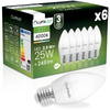 6x Żarówka LED E27 Świeczka B35 2,5W = 25W 249lm 4000K Neutralna 180° LUMILED