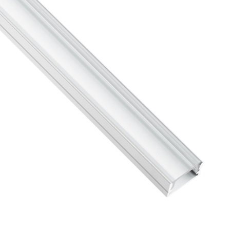 Profil Aluminiowy Anodowany do LED KM35 Srebrny Natynkowy 2m + Przesłona przeźroczysta + Zaślepki