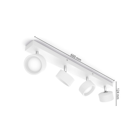 Lampa Sufitowa Reflektor LED 22W 2200lm 2700K Biała Bracia Philips