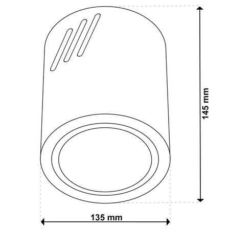 Oprawa Sufitowa Natynkowa Stała Okrągła APUS 13 Spot TUBA Biała E27