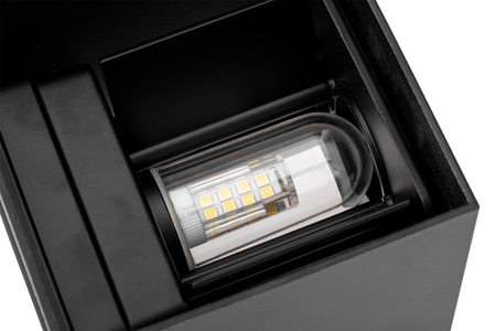 Lampa Ogrodowa LED Kinkiet Elewacyjny G9 Oprawa Zewnętrzna Czarna Góra/Dół z Regulowanym Kątem Świecenia Kira