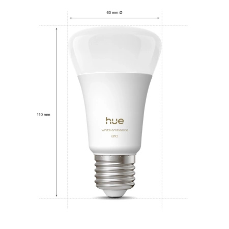 4x Żarówka LED E27 A60 6W = 60W 810lm 1800-20000K CCT SMART Inteligentna Bluetooth ZigBee White Ambiance Philips HUE