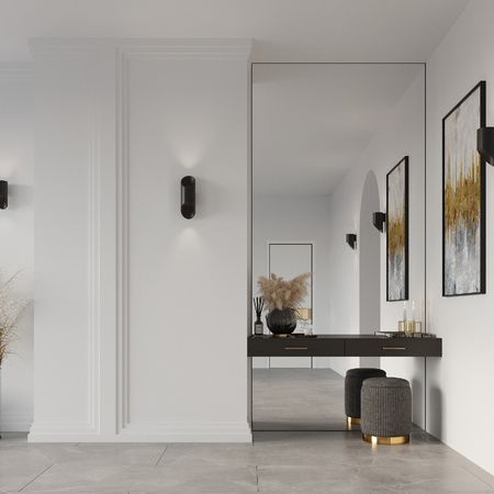 Lampa Ścienna Kinkiet Góra Dół G9 Tubularna Czarna Nowoczesna Penne Sollux