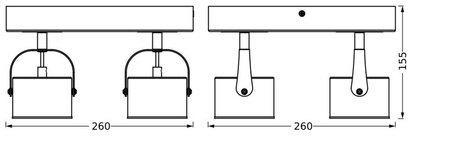 Lampa Sufitowa Ścienna LED Reflektor 3-Punktowy Dekoracyjny Ozdobny 22W Srebrny LEDVANCE