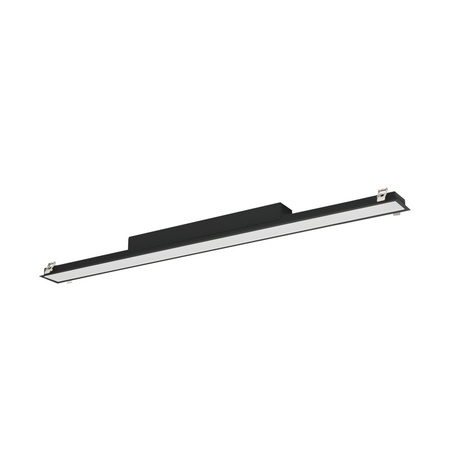 Oprawa Liniowa Lampa Sufitowa LED 32W 115cm 3600lm 3000K Ciepła 90° Podtynkowa Czarna KANLUX
