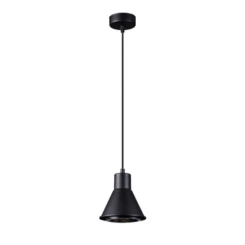 Lampa Sufitowa Oprawa Natynkowa SPOT TUBA ES111 Wisząca Zwis Geometryczna Czarna Nowoczesna Tazila Sollux