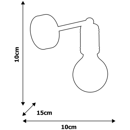 Kinkiet w stylu industrialnym lampa ścienna czarna MiLAGRO DYLAN 1x E27