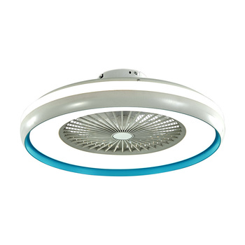 Wentylator sufitowy 45W Z wbudowanym światłem LED CCT i pilotem RF Niebieski ring VT-5022 V-TAC