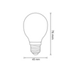 Żarówka LED E27 P45 4W = 35W 400lm 3000K Ciepła 360° Filament GOLDLUX (Polux)