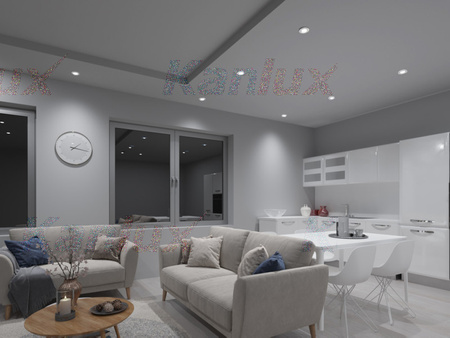 Oprawa sufitowa halogenowa szklana MORTA MR16 srebrna Kanlux