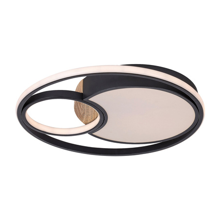 Lampa Sufitowa LED Natynkowa 81W 3800lm 3000-6000K CCT Ściemnialna Pilot Timer Czarny Nowoczesny Leola Rabalux