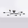 Lampa Sufitowa Oprawa Natynkowa Wisząca Zwis 8x E27 Żyrandol Nieregularna Czarna Industrialna Vector Sollux