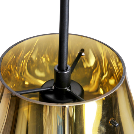 Lampa wisząca sufitowa szklana KIMBERLY GOLD 1x E27 GOLDLUX (Polux)