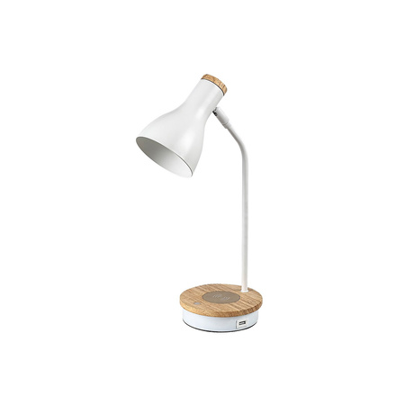 Lampa Stołowa Biurkowa Nocna E14 Ściemnialna Biały Nowoczesny Mosley Rabalux