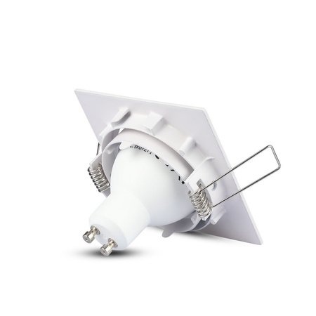 Oprawa Sufitowa Podtynkowa Oczko GU10 Kwadratowa Biała VT-779 V-TAC