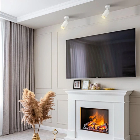 Lampa Ścienna Sufitowa Kinkiet 1x GU10 Biała GRANT Videx