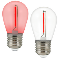 Żarówka LED E27 FILAMENT 0,3W Czerwona do Girlandy PARTY GOLDLUX (Polux) ZESTAW 2 SZT.
