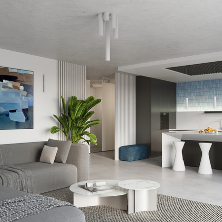 Lampa Wisząca Sufitowa Zwis Tuba Spot 3x GU10 Biała Karbon Deep Space SL.1537 Sollux