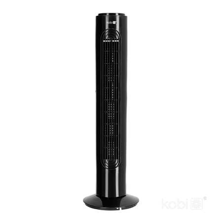 Wentylator Kolumnowy Tuba Cyrkulator Powietrza Wiatrak Stojący Czarny 45W