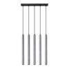 Lampa Sufitowa Wisząca Zwis 5x G9 Żyrandol Tubularna Szara Nowoczesna Pastelo Sollux
