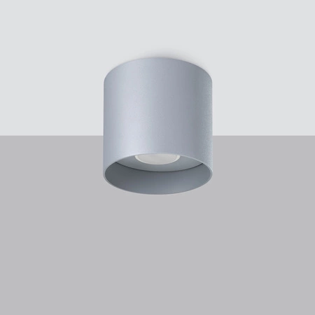 Lampa Sufitowa Oprawa Natynkowa SPOT TUBA GU10 Cylindryczna Szara Minimalistyczna Mika Sollux