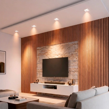 Oprawa HALOGENOWA Podtynkowa Ruchoma Kwadrat  PICTOR Biała Blacha MR16 GU10