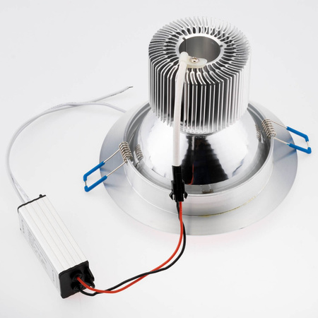 Oprawa Sufitowa 15W Podtynkowa LED DOWNLIGHT DEEP Okrągła 4000K 1200lm Srebrna