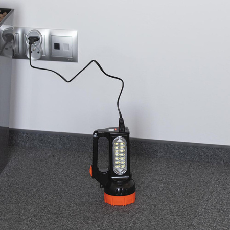 Latarka Szperacz Akumulatorowa Warsztatowa Solarna LED 1,5W 150LM przód / 2,1W 500LM boczne LB0169 LIBOX