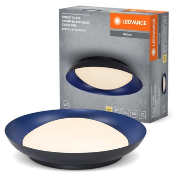Plafon Lampa LED Oprawa Ozdobna Ściemnialna Czarna Niebieska 35W 3000K Ciepła LEDVANCE