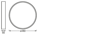 Lampa LED Oprawa Oświetleniowa Sufitowa 48cm Plafon Biały 36W 3000K Ciepła LEDVANCE