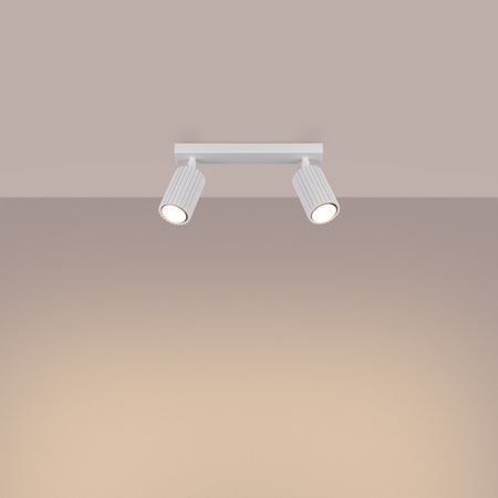 Lampa Sufitowa Reflektor Tuba Spot 2x GU10 Biała Karbon Deep Space SL.1542 Sollux