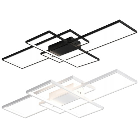 Lampa sufitowa geometryczna PLAFON LED żyrandol 130W 3000K-6500K biały + pilot