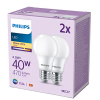 Zestaw 2x Żarówka LED E27 A60 4.9W = 40W 470lm 2700K Ciepła 180° PHILIPS