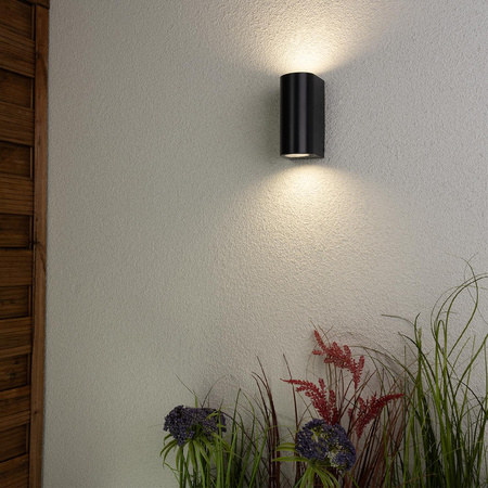 Kinkiet Ogrodowy Elewacyjny Lampa Zewnętrzna 2xGU10 ALLIUM Czarna LUMILED