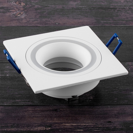 Oprawa HALOGENOWA CLARO Podtynkowa Stała KWADRAT Biała GU10