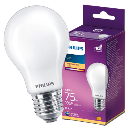 Żarówka LED E27 A60 8.5W = 75W 1055lm 2700K Ciepła FILAMENT LED Classic Philips