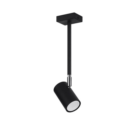 Lampa Sufitowa Oprawa Natynkowa SPOT TUBA Reflektor GU10 Wisząca Zwis Ruchoma Tubularna Czarna Nowoczesna Norano Sollux