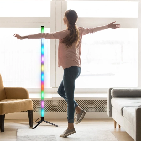 Lampa Podłogowa LED Stojąca 5W 360° Biała Ściemnialna Lolly Sanico Goldlux