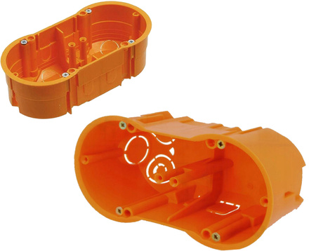 Puszka Końcowa Podwójna Podtynkowa Instalacyjna Elektryczna PK60 PAWBOL