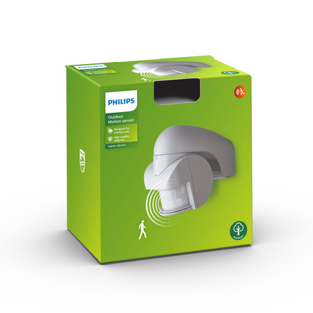 Czujnik Ruchu i Zmierzchu PIR IP44 Szary Virginia Philips