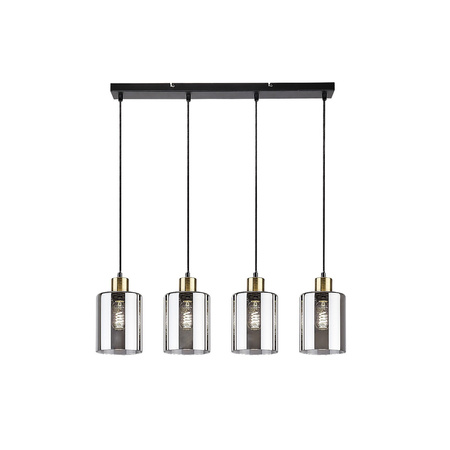 Lampa Wisząca Sufitowa E27 Czarny Matowy Vintage Perez Rabalux