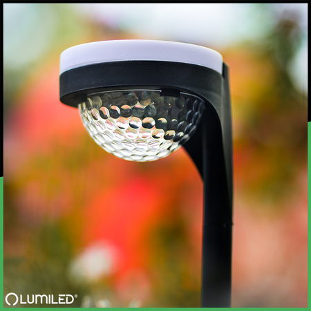 2x Lampa Solarna Ogrodowa LED LILA Wbijana Zewnętrzna Dekoracyjna 3000K LUMILED