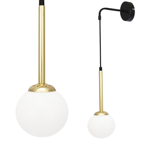 Kinkiet lampa ścienna czarny mosiądz MiLAGRO PARMA 1x E14