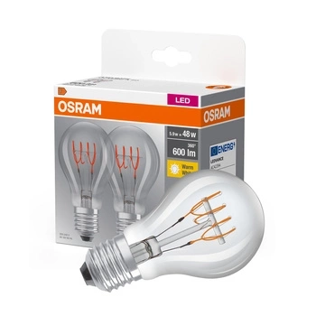 2x Żarówka LED A60 E27 5.9W = 48W 600lm 2700K Ciepła 320° BASE Osram