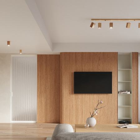 Lampa Sufitowa Oprawa Natynkowa SPOT TUBA Reflektor 6x GU10 Ruchoma Kwadratowa Brązowa Skandynawska Keke Sollux