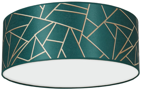 Plafon LED Lampa Sufitowa ZIGGY Zielona Złota Zielona 2xE27 Ø40cm Milagro
