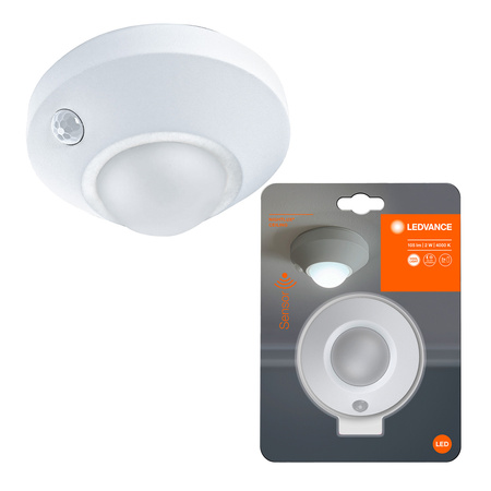 Lampka nocna LED Nightlux Ceiling Biała 1,70W 105lm 4000K IP20 Ledvance Czujnik ruchu
