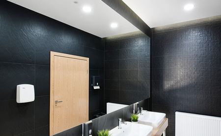 Zestaw Oprawa HALOGENOWA Hermetyczna Łazienkowa PODBITKA AQUS Czarna IP44 + LED GU10 36° 6W 3000K Lumiled