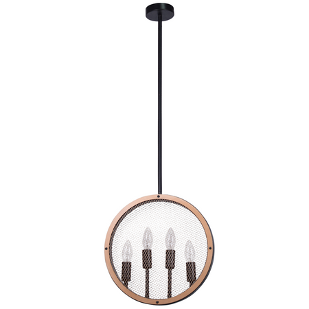 Lampa wisząca sufitowa retro vintage 4x E14 czarny + złoty ARETE IL MIO GOLDLUX (Polux)