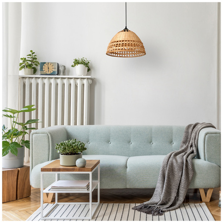 Lampa Wisząca Dekoracyjna Zwis Bambusowa E27 Boho Bayos Kobi